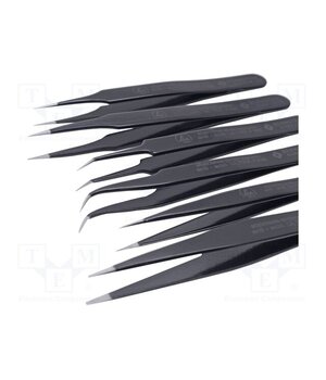 5-070-UF-13 Tweezers-set; for precision works; ESD; 6pcs. sF3ooFJleSneOxbqHZYnPedO8w0evcSf0_Rkl4duMK8