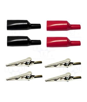 010014 Crocodile clip; 10A; black,red; nickel plated; Insulation: PVC Qt3QK60GUEWoVZLoIgv6urjzh98cOof1IGg8qILXVp0