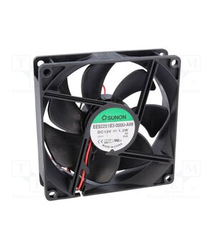 EE92251B3-000U-A99 Fan: DC; axial; 12VDC; 92x92x25mm; 67.15m3/h; 28dBA; ball; 2.54mmH2O EX2q2vsTWogJxMDK4UBzvtGQgAvHUpBfjll_F1FVtRI