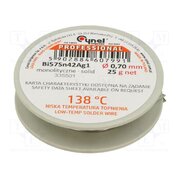 BI57SN42AG1-B/T Ø 0.70 25 G Tin; lead free; Bi57Sn42Ag1; 0.7mm; 25g; reel; Flux: flux free lP4vebJSgAxxdwvXuyhhGOTFzN4SbJHayTnLqCSE1GM