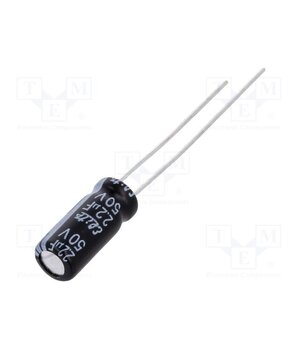 PF1H2R2MNN0511U Capacitor: electrolytic; THT; 2.2uF; 50VDC; Ø5x11mm; Pitch: 2mm kLEldQcVfTg22GjTtn34B8M7o2_QKFtCKhrpMS1mg50