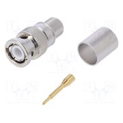 J01000A0061 Connector: BNC; plug; male; straight; 50Ω; crimped; for cable; PTFE zVsXVJA23Vqd8ybxQpl19cqVZ9VvEdT9x7auYsgqrn4