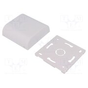 61.6021000 Enclosure: wall mounting; X: 80mm; Y: 80mm; Z: 25mm; ABS; white wuW2ej3o02R1bJdGjSooD_Zz0twdP4NKFqP7qSs-CH4