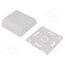 61.6021000 Enclosure: wall mounting; X: 80mm; Y: 80mm; Z: 25mm; ABS; white wuW2ej3o02R1bJdGjSooD_Zz0twdP4NKFqP7qSs-CH4