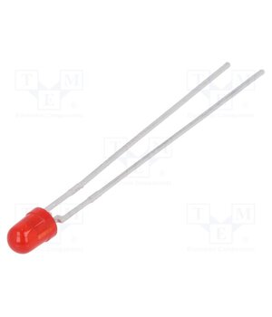 TLLR4401 LED; red; 3mm; 1÷2mcd; 50°; Front: convex; 1.9÷2.4VDC; No.of term: 2 eN8SSNdrql36S3hVoB9EtjCdws54HHnkQiyKg6OD2-Q