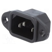 6162.0046 Connector: AC supply; socket; male; 10A; 250VAC; C14 (E); 6061; IP20 OMfJfVvCZaQeEB9tBE6uyNDAyvKdTiJ9jq0TRlhkgIw