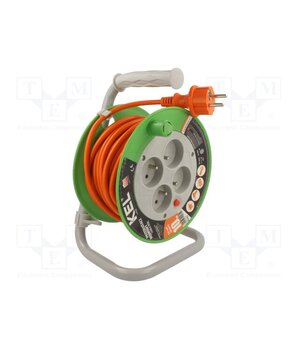 W-97041 Extension lead; 3G1mm2; 10m; PVC; orange; Sockets no: 4; reel; 10A 2lPyXQ89eoSh7oobgHmj8_l9e94rlcehMufKSyvXMaQ