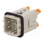 CKSHM 04 Connector: HDC; contact insert; male; CKSH; PIN: 5; 10A; 400V; 4+PE l2DtUVF-tOS6_mKpzuASiXMwVswCOt7dZYzMGaFABR4