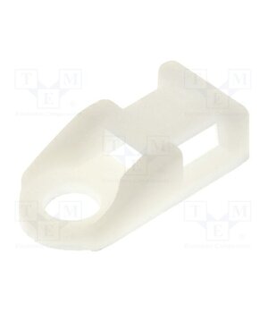 FIX-TH-1 Holder; screw; polyamide; natural; Tie width: 5mm; Ht: 4.9mm QhHA4O5mOTgdTOcLna7w3tF6rtUIeR_dYh7bCjVDoZM