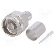 J01020A0110 Connector: N; plug; male; straight; 50Ω; crimped; for cable; PTFE ep38NFDFStB-i2Zh36Utqbyg4u6aaPc1KeqgqveRxMs