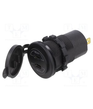 CAR-USB-3.0-RD USB power supply; USB C socket x2; Sup.volt: 12÷24VDC; black EcaxjWoyBxoLaEAPt929TLz4jfVPeYVOPjG9RpOAaDg