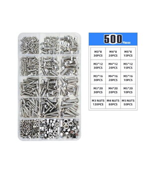 BOLTU KOMPLEKTS M3 M4 M5, 500 gab., A2 nerūsējošais tērauds

 ITR1051+0.jpg