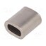 TZ-2 Ferrule; copper; for rope; Ørope: 2mm; L: 9.3mm; nickel rGSxa9UMrjRx69azLQeNttq5mgaoLcjZfFeNEuWcBL0