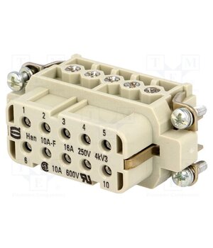 09200102812 Connector: HDC; contact insert; female; 16A; 250V; Han® A; PIN: 10 AYXYX_0dkJliowhshaAJyLIjE6HFZ1hXkjRyCsyX-io