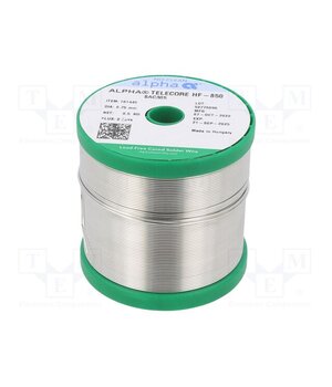 SAC305 TELECORE HF-850/122 0,75MM 500G Tin; lead free; Sn96,5Ag3Cu0,5; 0.75mm; 500g; reel; 217÷221°C; 2.2% __ZZvwc9A6sNN1nFW_idOphhXjDYHM0QMkqCTPjZhlQ