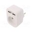 W-01146 Connector: AC supply; splitter; 2P+PE; 250VAC; 10A; white dnq6kuRJKzGxOjyqC_HkWGSfZSQSMdRybhVbO5GmL4E