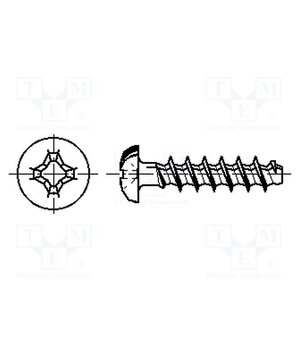 3351564 Screw; for plastic; 1.4x4; Head: button; Phillips; PH0; steel; zinc KwQyC49Ys8tVNGc1DkklhOn3cKiwmrusensw7ULv1H0