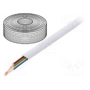 TEL-0034-100/WH Wire: telecommunication cable; 6x28AWG; stranded; white; 100m ClfP5PilpvJ5IPVR8RIarEtJtCzA9tN4qWRxJj4EvEs