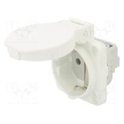 105-0W Connector: AC supply; socket; 2P+PE; 250VAC; 16A; white; PIN: 3; IP54 0VG3mO3Vcefv35GeyrBaB8owFrr2DqfoWocR4mFFYtE