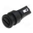 FX0455 Fuse holder; 5x20mm; 250V; on panel; black; UL94V-0; polyester kvbBjn5yYKKVGiZHxzLXvBnt3nrb3bXWGZSbiilGwVI
