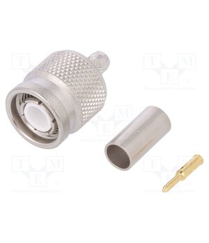 J01010L2255 Connector: TNC; plug; male; straight; 50Ω; crimped; for cable ZscztXKjtoyw1XNCzNANCydYLnkCFz59zMYg7I536ck