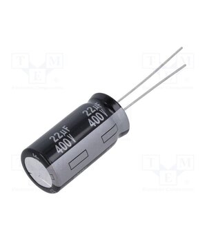 EEUED2G220 Capacitor: electrolytic; THT; 22uF; 400VDC; Ø12.5x25mm; Pitch: 5mm Fx88bajBkNMS4K7s-jOMJaEcEyMxBHaLwwKwMSGRtaA