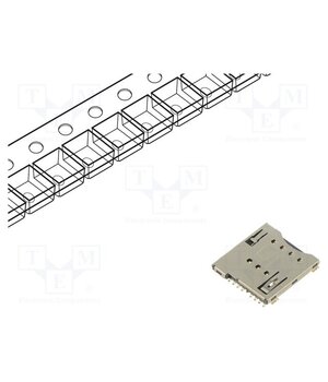 SIM7100-8-1-15-00-A Connector: for cards; Micro SIM; push-push; SMT; gold flash; PIN: 8 l1v4EVfenPtYoYWW32PQQU3JhGwymwaAwCtHNhr6tbA