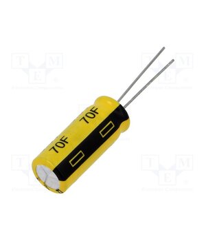 LY13R810025M706R-L Supercapacitor; THT; 70F; 2.5÷3.8VDC; ±20%; Ø10x25mm; 165mΩ; Ir: 8uA GVE_dIRreTHoDmN6AWiBO2718qv8enUd8Po4Lj_pacQ
