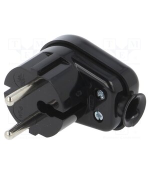 WT-16 K2 CZ Connector: AC supply; male; plug; 2P; 250VAC; 16A; black; for cable 3Xguw_XOSnBDm1XieETqDmTJABq41wtzKFFqTPiGDmM