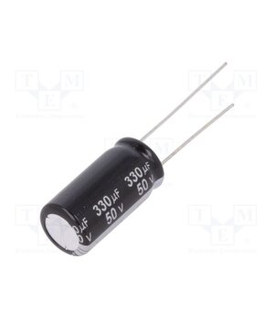 EEUEB1H331 Capacitor: electrolytic; THT; 330uF; 50VDC; Ø10x20mm; Pitch: 5mm x7rsq4_HIXneeebbLaIRGTTxDgLK6orPfh7X9v9McDg
