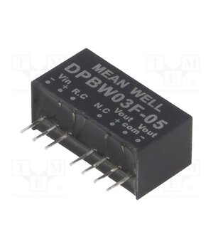 DPBW03F-05 Converter: DC/DC; 3W; Uin: 9÷36VDC; Uout: 5VDC; Uout2: -5VDC; SIP8 vqB7QwSUURXFAVUav2AKI_qAXKciigEIDmrGEMaQwAs