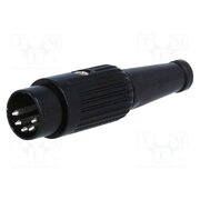 611-0500 Connector: DIN; plug; male; PIN: 5; 180°; straight; for cable; 34V; 2A LtDZNfGo9kK1GNPnEGBgnAOBEJS3c502TP9UOx3JUyA