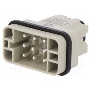 09120082634 Connector: HDC; contact insert; male; 16A; 500V; Han Q; PIN: 9; 8+PE dAW4dsBlqw6KXmUQt8XN8VLbOdz8XzM8xD2dEfXbKFM