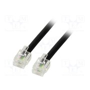 50317 Cable: telephone; RJ11 plug,both sides; 3m; black; Insulation: PVC Cm388VEElI7wT4KD4eZ3fWZs3hqzixsuymOgFoHpaPM