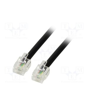 50317 Cable: telephone; RJ11 plug,both sides; 3m; black; Insulation: PVC Cm388VEElI7wT4KD4eZ3fWZs3hqzixsuymOgFoHpaPM