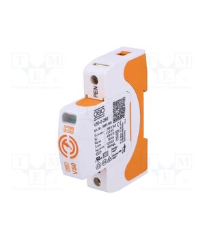V50-1-280 Surge arrester; Type 1+2; Poles: 1; 30kA; 280VAC; -40÷80°C; IP20 l0Ra2mvwbDlMPm-4ejqqaxMxu6T5Ec3GPNKUCTBJnLY