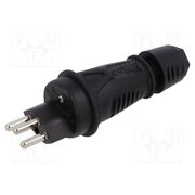 0323-SS Connector: AC supply; male; plug; 2P+PE; 250VAC; 16A; black; PIN: 3 wsVU8SoITYxXaHMDQ6UNIHJeBymYYfu-Mf-9IxA4Ob4
