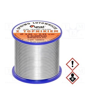 LC60-3.00/0.25 Tin; lead-based; Sn60Pb40; 3mm; 0.25kg; reel; 190°C; 2.5%; Flux: SW26 1AroAbiiMnjSjThEPoYRx_qBqpwLD1qpCsYXO7u06Bw