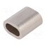 TZ-8 Ferrule; copper; for rope; Ørope: 8mm; L: 28mm; nickel LGDi4ba2oxQ2wJIUr8I_-4spg04zpXP9RXIZVlqU4aE