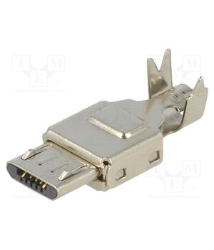 941 Connector: USB B micro; plug; for cable; soldering; PIN: 5; USB 2.0 QkYBXy-dD9VBFf_TSg4qyELYQXp5b6Cpm66x1GGxg5Q