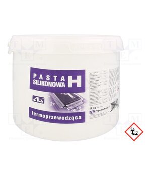 ART.AGT-059 Heat transfer paste; white; silicon based,do not conduct; 5kg sF3ysTCB2UNnW2iKPUfrnEE56Zs918kV0Jc4mLPug4Y