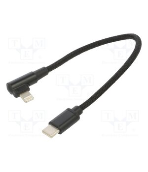 CC-USB2-CMLML-0.2M Cable; USB 2.0; Apple Lightning angled plug,USB C plug; 0.2m 3e0DkOjHxmPil5tccPJcwLhGI_HTdbD3jBCEcdqHoBs