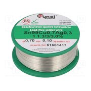 SN99CU07AG03-1.1.3/0.7MM 100G Tin; lead free; Sn99Ag0,3Cu0,7; 700um; 100g; reel; 216÷227°C; 3% aKJZ6kxYJsMQcN7fRj7NN5r9TKw8bi4EGyg3j-1cRtE