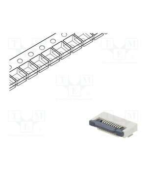 DS1020-11-10VBT1-R Connector: FFC/FPC; tinned; SMT; 500mA; 50V; PIN: 10; 500um; ZIF; 30mΩ EINJbQpSAGwRxLamxDUKQv_i-_hbEPPjhihbLsZ5qMk