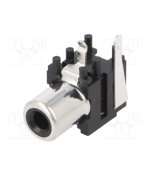 FC68371 Connector: RCA; socket; female; angled 90°; THT; nickel plated aC-6gGGLurJ5-Eak98ShRGojdlkyJEb-g4FE3q5wZ1s