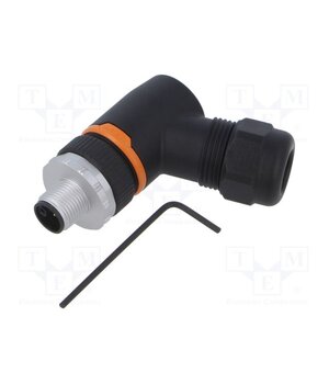 381166316 Connector: M12; plug; PIN: 5; male; 63V; angled 90°; IP67; for cable LFnFsiuGI1zgRI8D69whcrbERBW-1sxpnAKNUxc8MfU