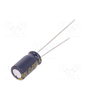 EEUFC1H470 Capacitor: electrolytic; low ESR; THT; 47uF; 50VDC; Ø6.3x11.2mm fjdZL7DI2JGwToe4wio8EUVRQqgM9gqv4G_60ByZhvI