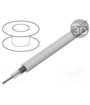 83265 009100 Wire: coaxial; RG178; 1x30AWG; stranded; CCS; FEP; white; 30m; 100ft YMTpmskUAJgEWiTnJk0YUzrW6OvgpTKe4NYbtFWXF6k
