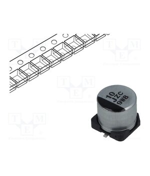 EEHZC1J100P Capacitor: hybrid; 10uF; 63VDC; SMD; ESR: 120mΩ; ZC; ±20%; Ø6.3x5.8mm sxvyYoexX--LdI3DOxeqLtGkq1Z78t8WV3l6JfECuv0
