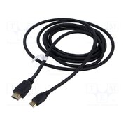 74087 Cable; HDMI plug,mini HDMI plug; PVC; Len: 3m; black; Core: CCS UwaN_FGBdmOt-3YdaVQoE2xOQ7JXlohTzz9PdQxUflk